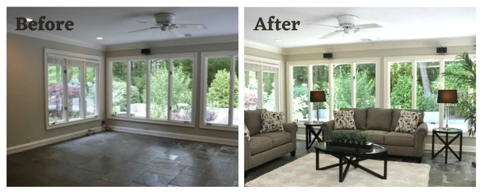 staging before and after